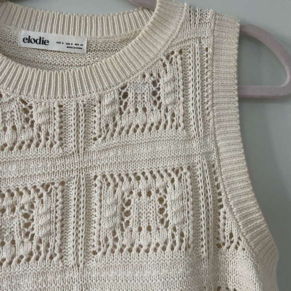 Crème design sweater vest - Picture 3 of 4